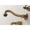Kingston Brass KS3023KL Two-Handle Wall Mount Tub Faucet, Antique Brass KS3023KL - alternate 4